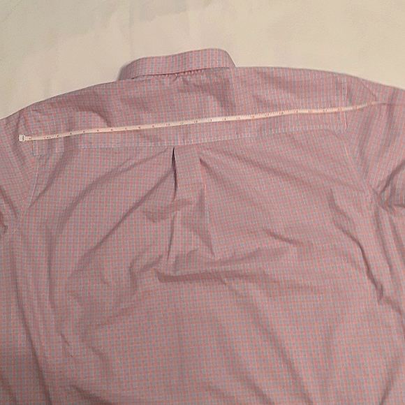 Jos. A. Bank TRAVELER SHIRT Size 2X short sleeves Pink and Blue Check - Picture 8 of 11